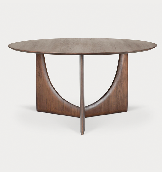 Ethnicraft Geometric Dining Table - Teak Round