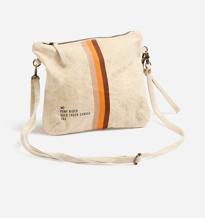 Pony Rider Escapee Clutch Bag | Natural Stripe