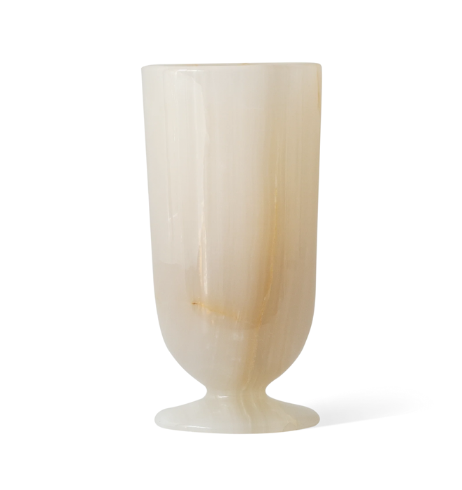 Black Blaze White Onyx Bouquet Vase